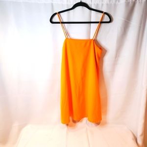 ZARA 100% Polyester Swing Dress with Spaghetti Dress Size Medium